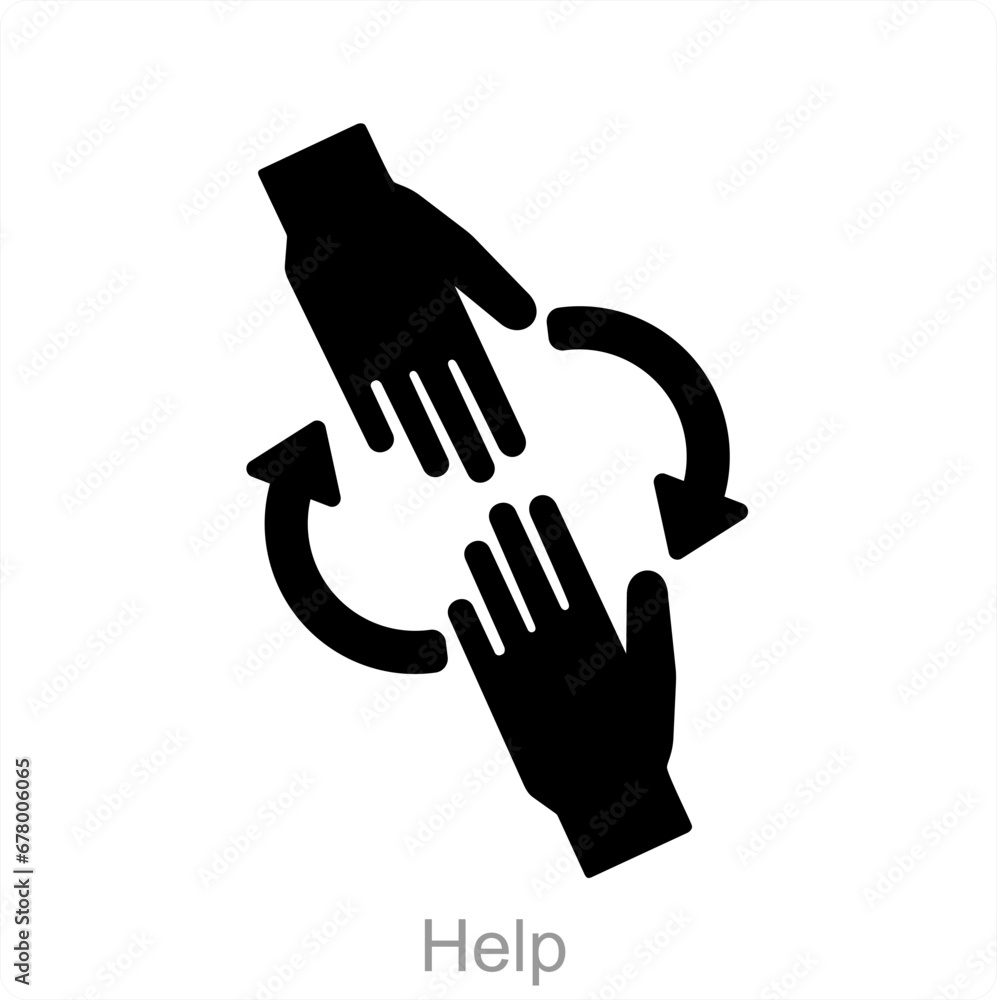 Obraz premium Help and solidarity icon concept
