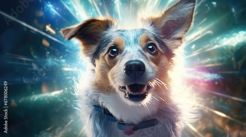 A Dog displaying its incredible superpowers photo