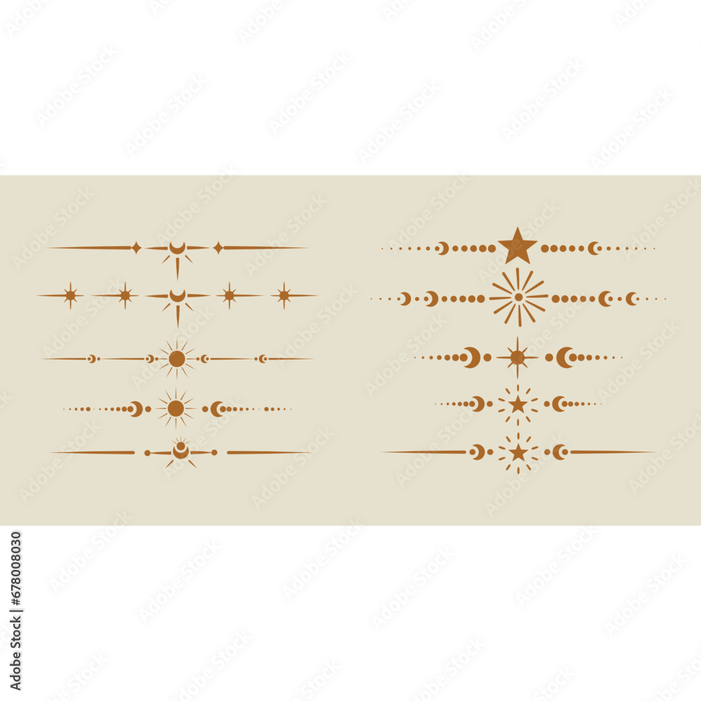 Naklejka premium Sun And Moon Divider 