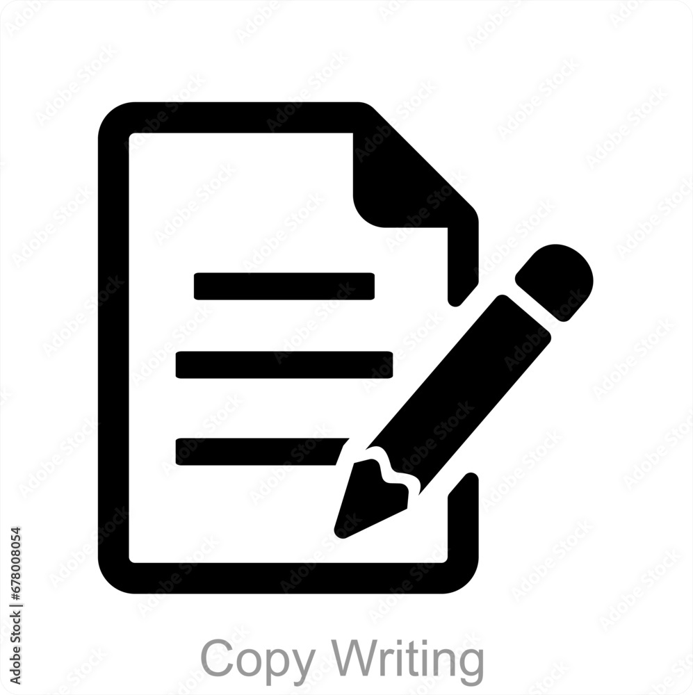 Copy Writing and blog icon concept Copy Writing and blog icon concept