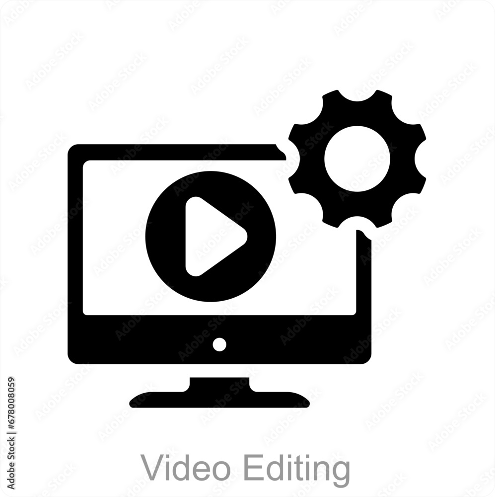 Video Editing and edit video icon concept Video Editing and edit video icon concept