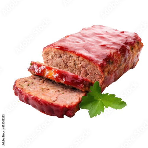 meatloaf ,Juicy food meatloaf isolated on transparent background,transparency 