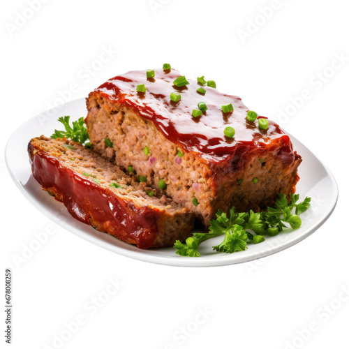 meatloaf ,Juicy food meatloaf isolated on transparent background,transparency 