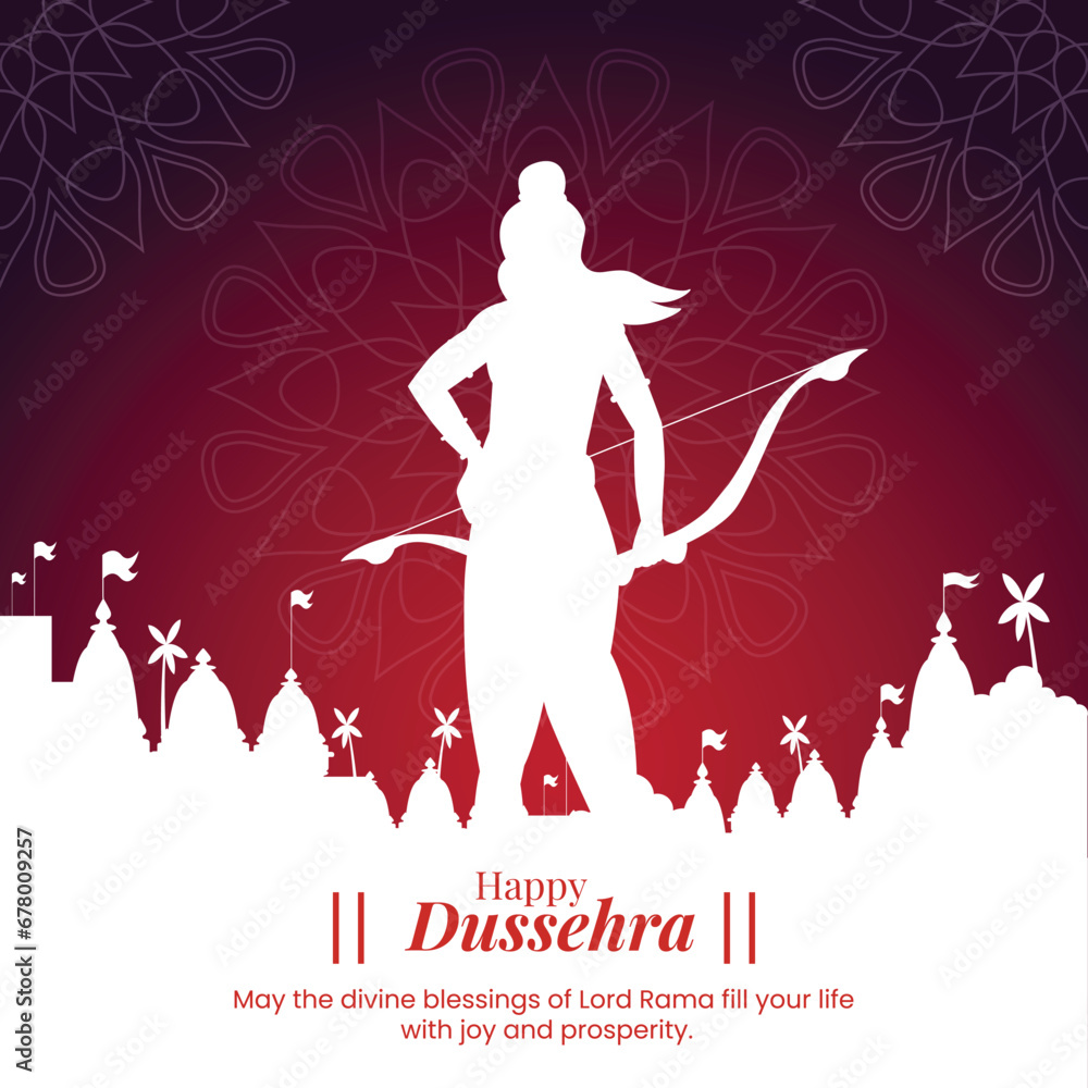 happy dussehra, greeting, wishes india hindu festival vector