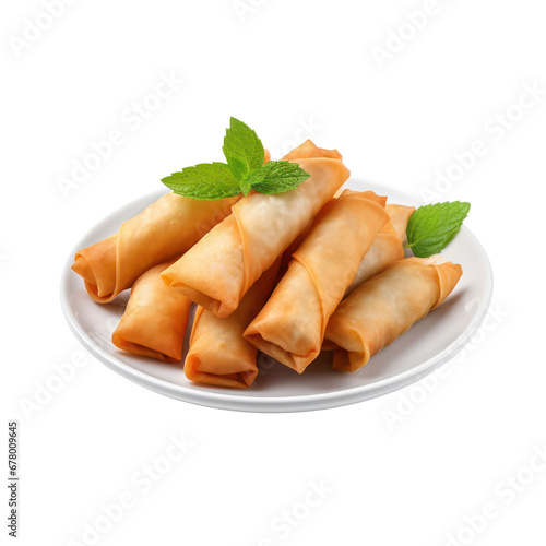 Egg rolls,spring rolls isolated on transparent background,transparency 