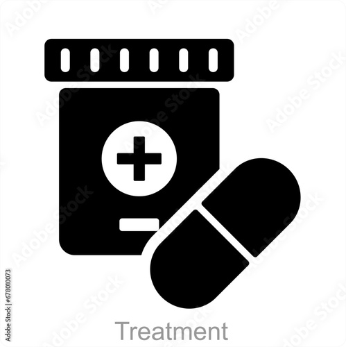 Treatment and dose icon concept