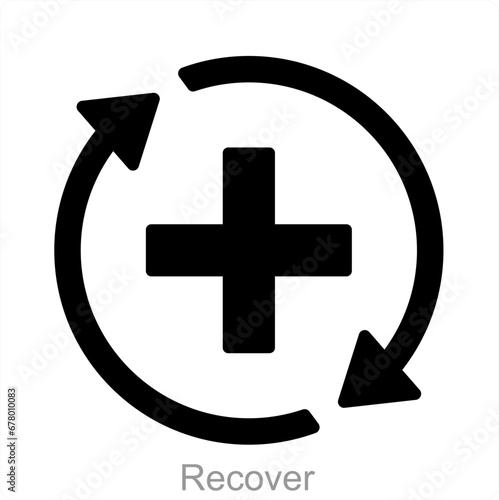 Recover and backup icon concept