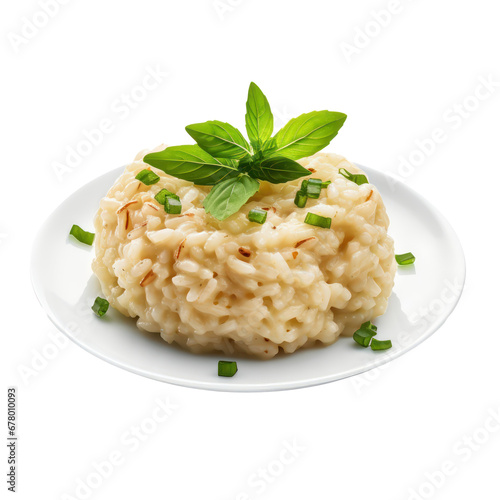 Risotto,Italian food isolated on transparent background,transparency 