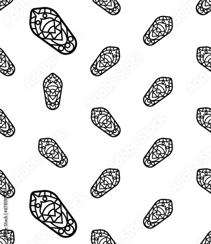 Traditional Snowshoes Icon Seamless Pattern Y_2311001