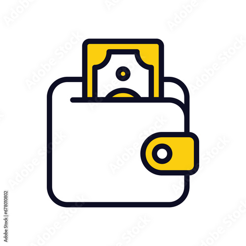 Savings icon isolate white background vector stock illustration.