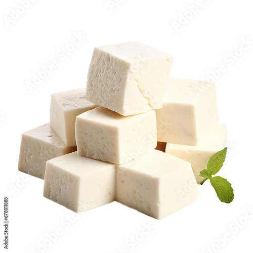Tofu isolated on transparent background,transparency 