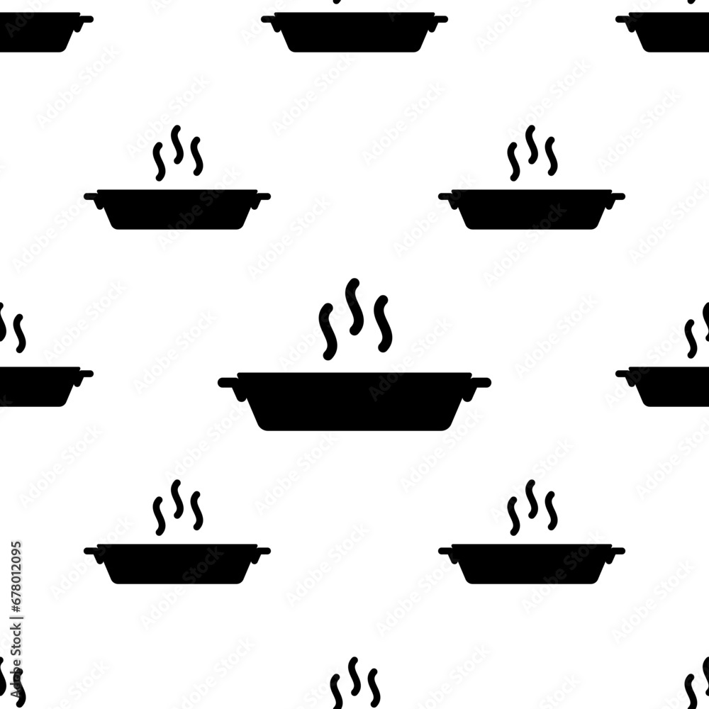 Pan Icon Seamless Pattern, Frying Pan, Cooking Pan, Frypan, Skillet Pan Icon Seamless Pattern, Frying Pan, Cooking Pan, Frypan, Skillet