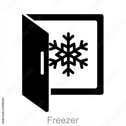 Freezer and deep icon concept