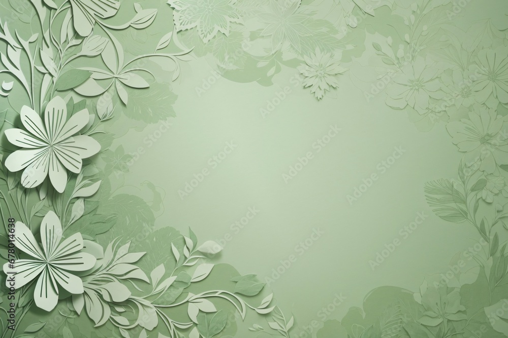 Floral elements on a basic orange paper texture background. Background for party, birthday, wedding or graduation invitation card in orange color with floral elements in soft art style. Generative Ai. Floral elements on a basic orange paper texture background. Background for party, birthday, wedding or graduation invitation card in orange color with floral elements in soft art style. Generative Ai.