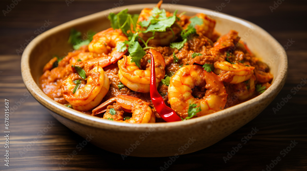 Shrimp curry with tomatoes