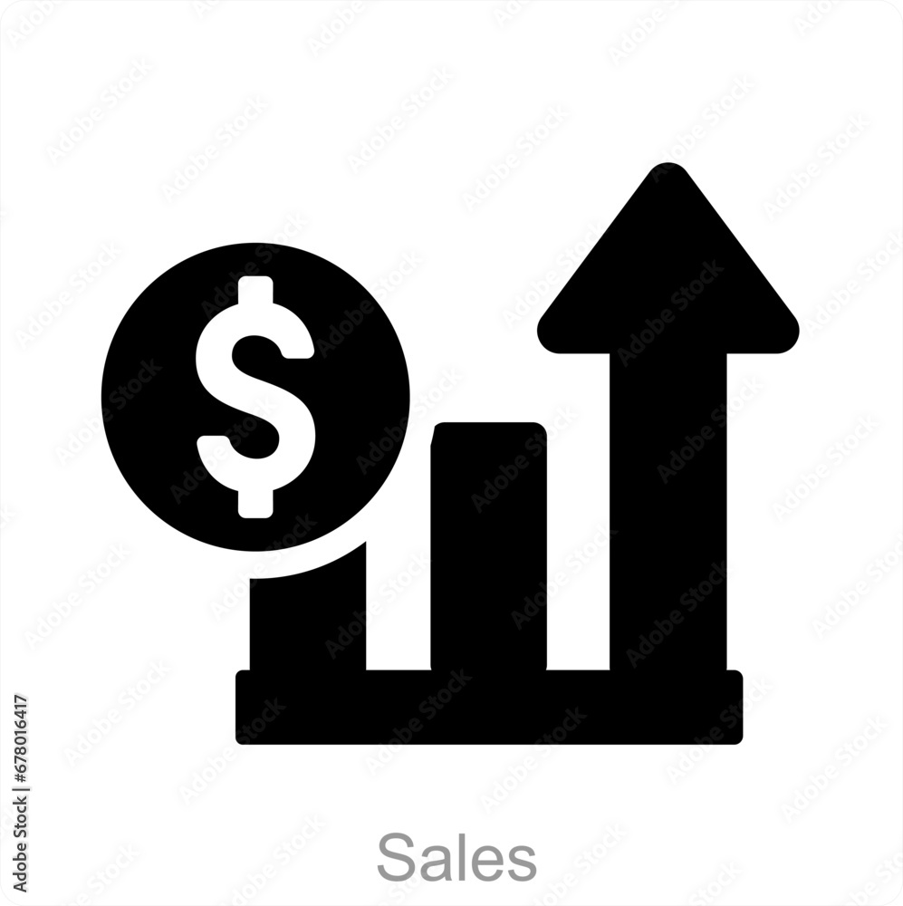 Sales and business icon concept Sales and business icon concept