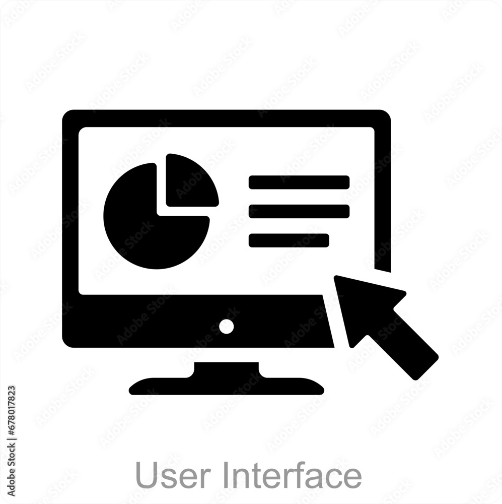 User Interface and ui controls icon concept 