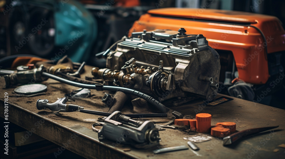 Grease-Stained Glory: Rugged Craftsmanship in the Spotlight, Generative AI Grease-Stained Glory: Rugged Craftsmanship in the Spotlight, Generative AI