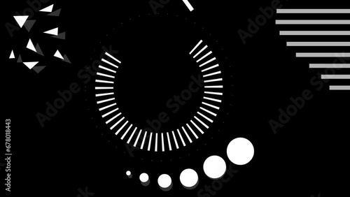 looped animation background. black and white for screensaver