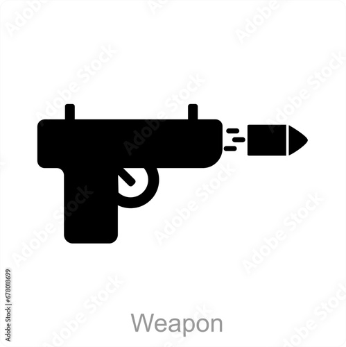Weapon and gun icon concept