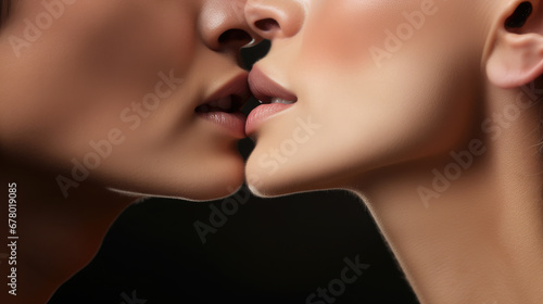 man and woman kissing  love  romance  valentine s day  date  passion  husband and wife  boyfriend and girlfriend  beautiful girl  handsome guy  relationship  people  close-up  black background