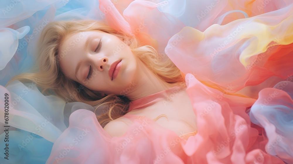 A lovely pink dream in the garden, covered with fantasy. Generated AI A lovely pink dream in the garden, covered with fantasy. Generated AI