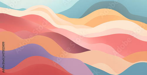 abstract colorful waves, Abstract pastel colored paper background