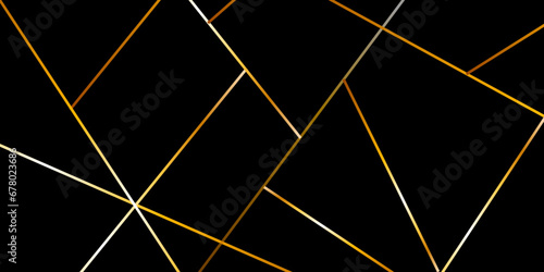 Abstract black background with modern golden geometric stripes, business cover concept line abstract background, white diagonal line architecture geometry tech abstract background with lines.