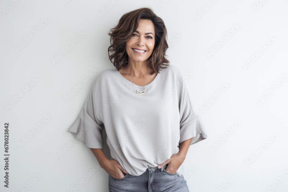 Obraz premium Portrait of a beautiful middle aged woman