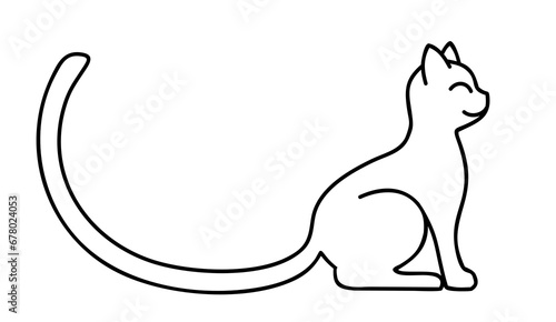 The symbol of a stylized domestic cat.