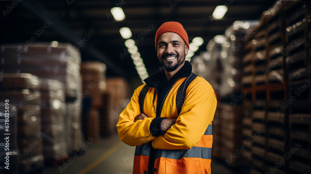 Hardhats Unite: Men Safeguarding the Warehouse Realm, Generative AI Hardhats Unite: Men Safeguarding the Warehouse Realm, Generative AI