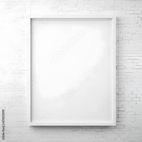 white wall with frame