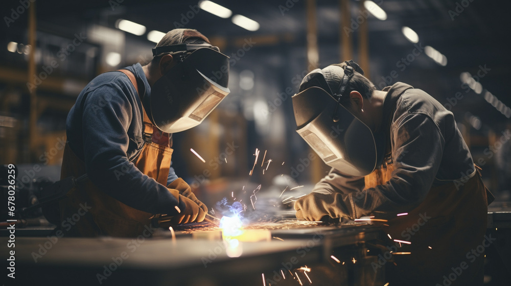 Flaming Ballet: Welder's Dance with Precision, Generative AI Flaming Ballet: Welder's Dance with Precision, Generative AI