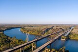 Aerial view of Dolly Parton bridge