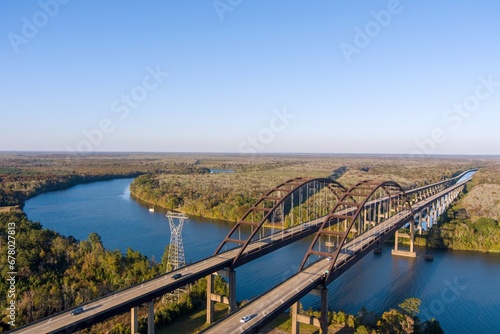 Aerial view of Dolly Parton bridge