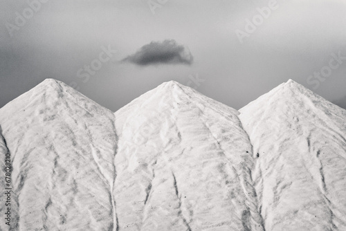 Three mountains of salt in Santa Pola photo