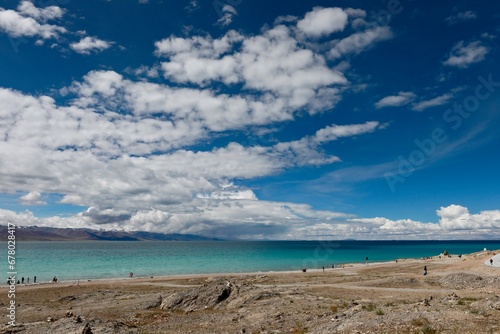 Tibet blue sky and lake
