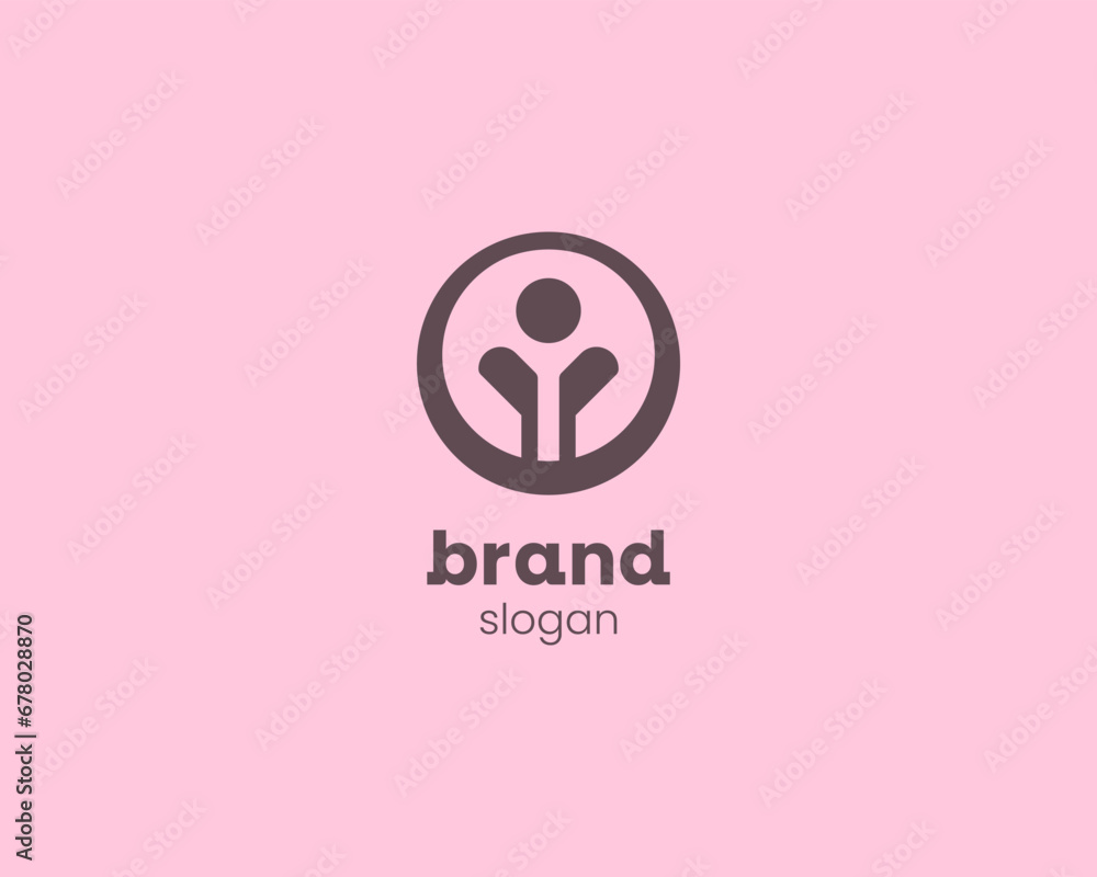 Abstract creative monogram people logo Abstract creative monogram people logo