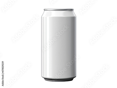 Empty Aluminum Can Mockup Isolated on Transparent or White Background, PNG