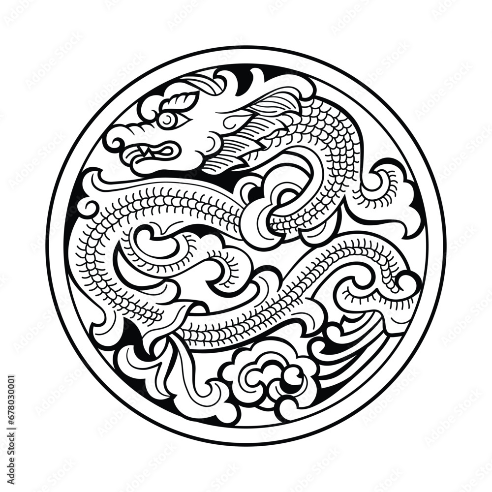 2024 year of the dragon, zodiac symbol, Lunar new year concept, modern background design 2024 year of the dragon, zodiac symbol, Lunar new year concept, modern background design