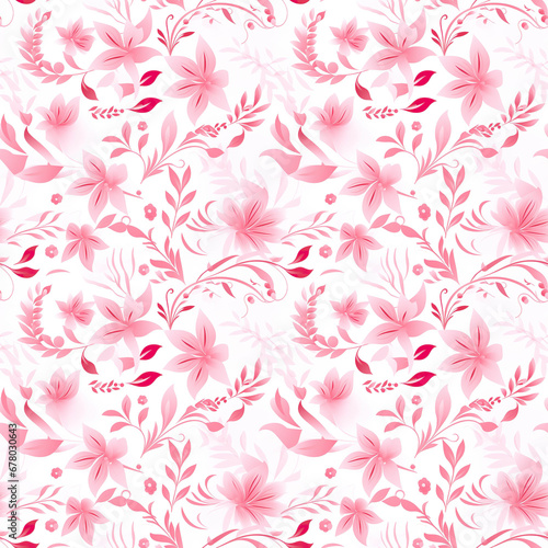Seamless pattern background of pink flower. 