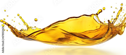Cooking oil isolated on white with a clipping path Copy space image Place for adding text or design