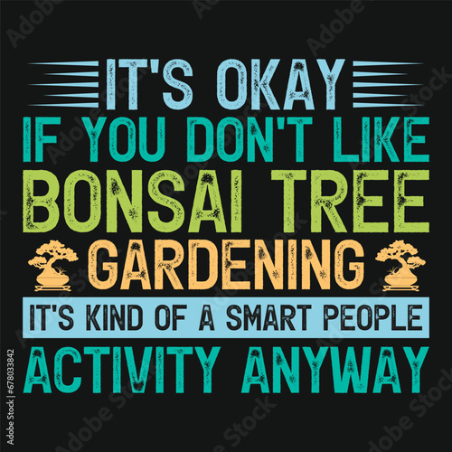 Bonsai Tree Gardening Vector Typography Design