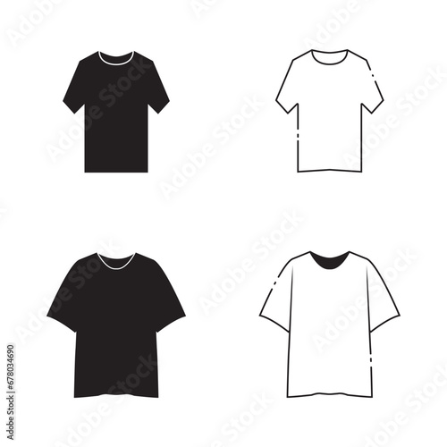 short sleeve shirt collection icon vector