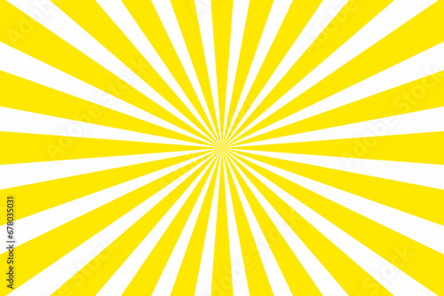 Yellow Sunburst Pattern Background  Vector Illustration