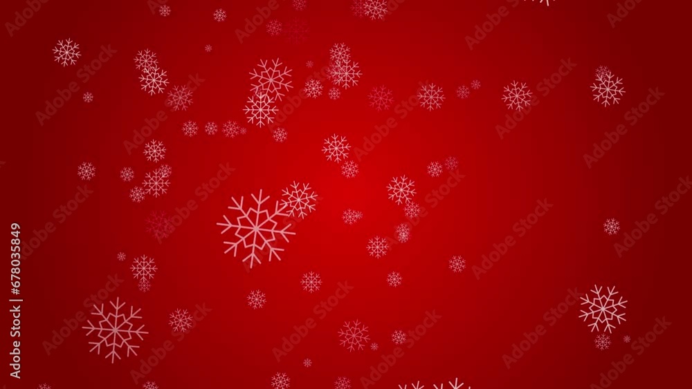 Christmas Falling Snowflake Particle Background Stock Video. Snow Flakes in the red gradient background for winter and christmas event Christmas Falling Snowflake Particle Background Stock Video. Snow Flakes in the red gradient background for winter and christmas event