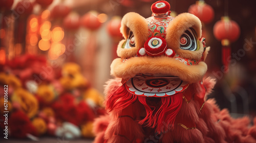 Lion dance during Chinese New Year celebration. © Nurul