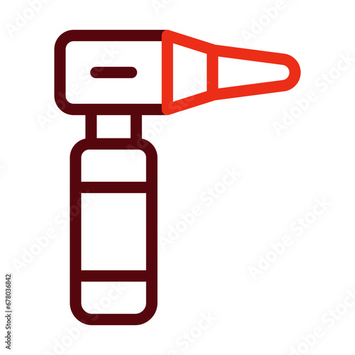 Otoscope Thick Line Two Colors Icon Design