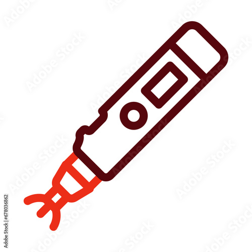 Tonometer Thick Line Two Colors Icon Design