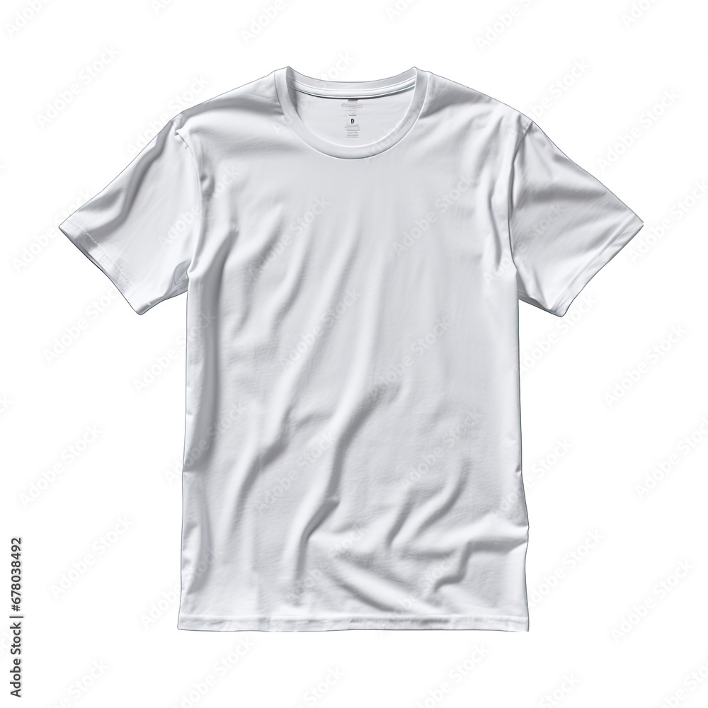 Mens White T-shirt Mockup Isolated on Transparent or White Background, PNG Mens White T-shirt Mockup Isolated on Transparent or White Background, PNG